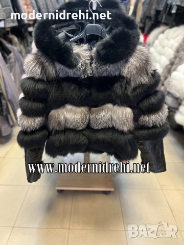 Дамско луксозно палто с лисица код 029, снимка 1 - Палта, манта - 39388360