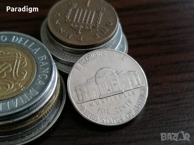 Монета - САЩ - 5 цента | 2002г.