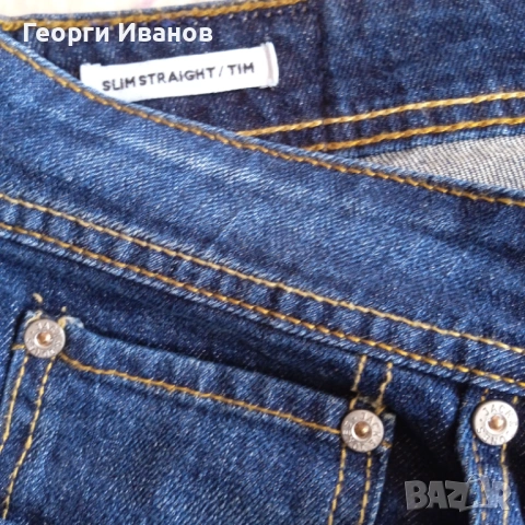НОВИ БЕЗ ЕТИКЕТ JACK&JONES W36/L30 оригинални дънки Slim Straight Fit Indigo Jeans, снимка 5 - Дънки - 53857590
