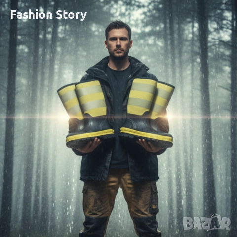 Висококачествени защитни ботуши BLACK/YELLOW – сигурна защита и комфорт при всякакви условия!, снимка 4 - Мъжки ботуши - 52026820