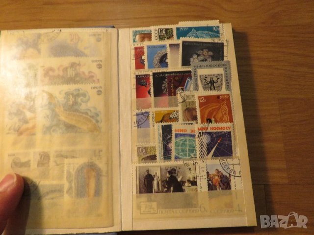Колекция от 100 стари пощенски марки - синя корица  - птици, риби, цветя, красиви местности, видни л, снимка 5 - Филателия - 40792355