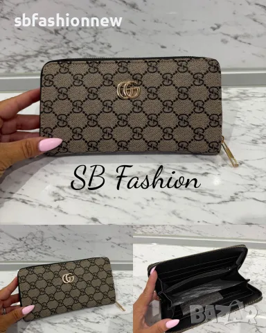 Gucci портмоне черно, бежово, розово, снимка 2 - Портфейли, портмонета - 55874468