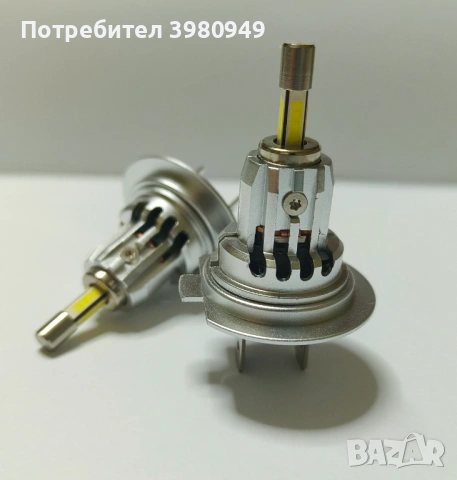 Нови mini H7 LED / мини ЛЕД диодни 360 градуса крушки с canbus и вентилатор 6500K, 130W, снимка 4 - Аксесоари и консумативи - 53201334