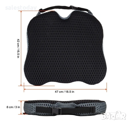 Възглавница за кола или стол, Черна подложка за седалка, снимка 2 - Аксесоари и консумативи - 44445385