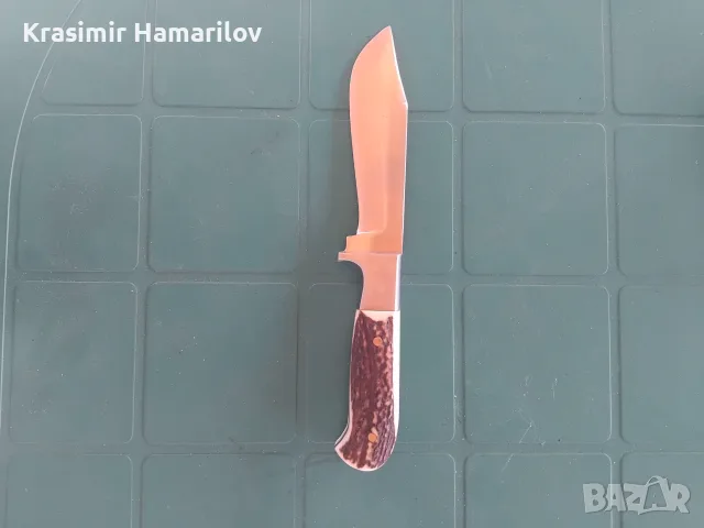 Ръчно изработен нож  с дръжка от  еленов рог , снимка 2 - Ножове - 56185627