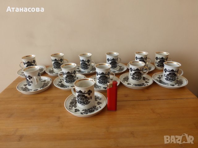 Сервиз за кафе български прозрачен порцелан 1970 г, снимка 11 - Сервизи - 44247692