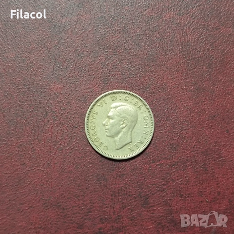Великобритания 6 пенса 1951 г. Джордж VI, снимка 2 - Нумизматика и бонистика - 52790252