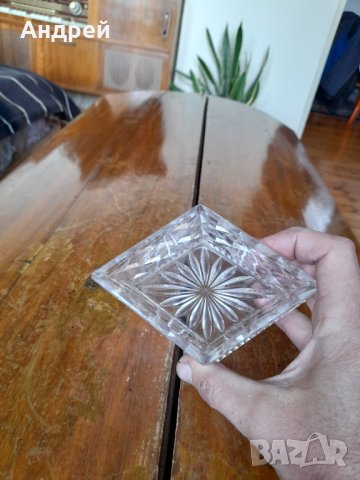 Стара стъклена купа,бонбониера,захарница, снимка 2 - Други ценни предмети - 44291386
