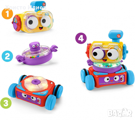 Fisher Price 4 в 1 Образователен Забавен Робот 6м+, снимка 4 - Образователни игри - 36451134