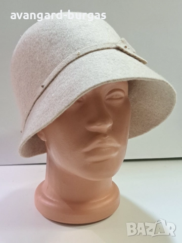 Дамска шапка,вълнен лукс -224 Касторен гонен плат, снимка 4 - Шапки - 52213946