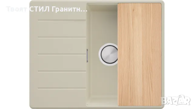 БЕж кухненска мивка от гранит Копенхаген 620х500 Top 45, снимка 5 - Мивки - 48984089