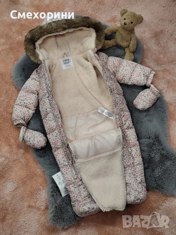 Нови зимни бебешки ескимоси за момиченца 9-12 месеца и ръст 80см, снимка 4 - Бебешки ескимоси - 52477798