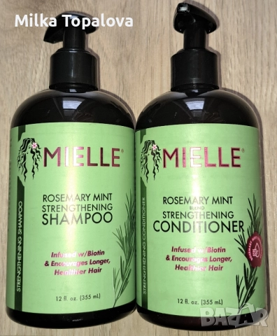 Mielle укрепващ шампоан и подсилващ балсам с розмарин и биотин