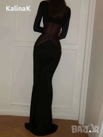 Вечерна рокля черна, снимка 3 - Рокли - 52004087