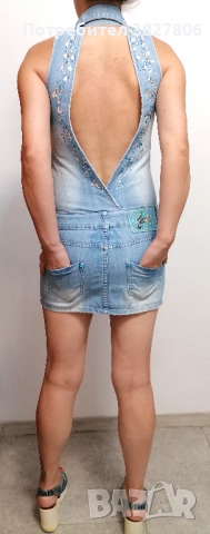 Дънкова рокля ефектен гръб, снимка 3 - Рокли - 51500990