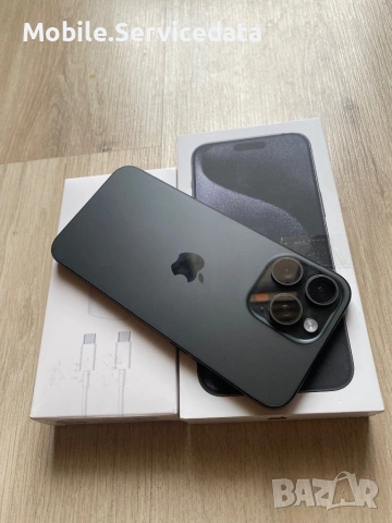 iPhone 15 Pro Max 1TB Черен – кутия + ново оригинално зарядно и адаптер, снимка 8 - Apple iPhone - 53718067