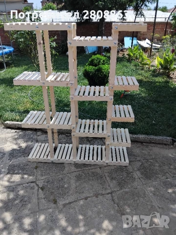 Цветарник от дърво , снимка 4 - Декорация за дома - 50744042