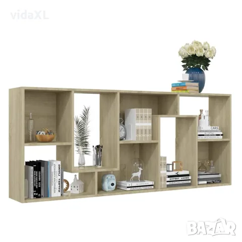 vidaXL Библиотека, дъб сонома, 67x24x161 см, инженерно дърво, снимка 5 - Етажерки - 56147739