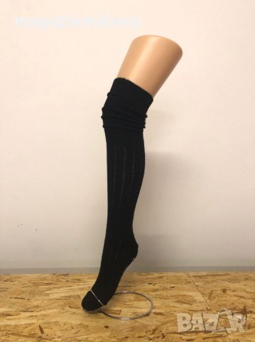 Италиански черни женски 7-8 ми 95% вълнени чорапи над коляно седем осми  чорапи от вълна над колената в Дамски чорапи в гр. София - ID19007376 —  Bazar.bg