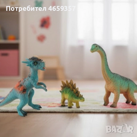 Детски комплект фигурки динозаври със звук – DINOSAUR ERA 6 броя, снимка 2 - Фигурки - 52584019