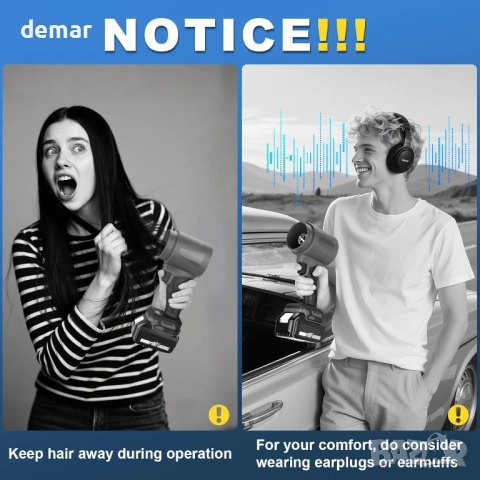 Безжична духалка за листа, ръчна градинска духалка за Makita 18V батерия, БЕЗ БАТЕРИЯ, снимка 6 - Градинска техника - 52302619