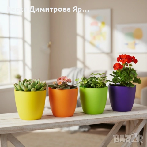 Саксия с поливна система Ø18×H16 см - за здрава коренова система