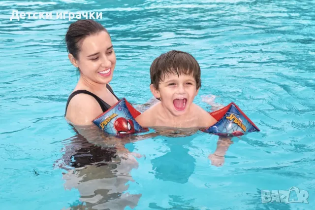 Надуваеми раменки Спайдармен Bestway, 23х15 см, за деца 3-6 г., червени, Spiderman , снимка 3 - Надуваеми играчки - 49981031