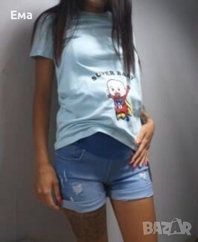 Къси дънки за бременни , снимка 6 - Дрехи за бременни - 36483736