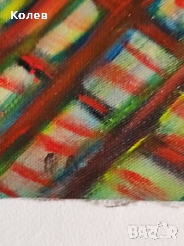 Картина на Петър Домусчиев, снимка 3 - Антикварни и старинни предмети - 42221922