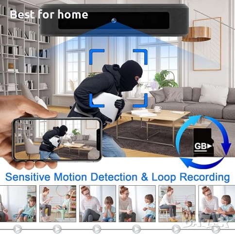 WiFi Шпионска камера скрита в батерия с нощно виждане, детекция на движение , снимка 4 - Други - 52117175