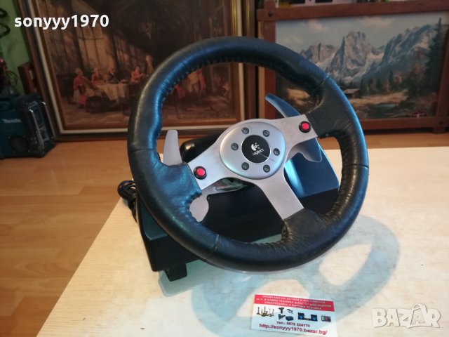 LOGITECH-ПЕДАЛИ И ВОЛАН 1102220933, снимка 5 - Аксесоари - 35749152