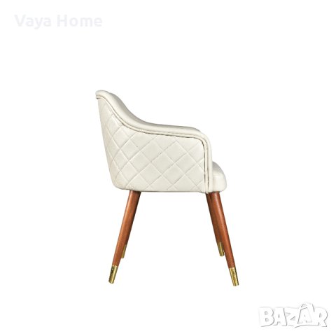 Трапезен стол, Cremoso, Бял, снимка 2 - Столове - 41017807