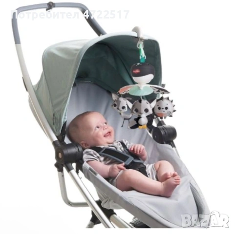 Tiny love Музикална въртележка Take Along Mobile 3 в 1 Black&White, снимка 2 - Музикални играчки - 53437283