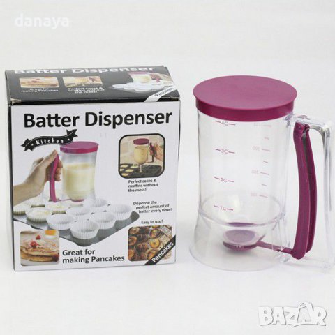 256 Дозатор диспенсър за тесто понички мъфини кухненски помощник Batter Dispenser, снимка 3 - Прибори за хранене, готвене и сервиране - 39099558