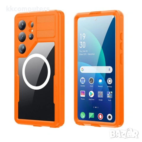 REDPEPPER IP68 водоустойчив магнитен калъф за Samsung Galaxy S26 Ultra – черен, син и оранжев, снимка 3 - Калъфи, кейсове - 53705468