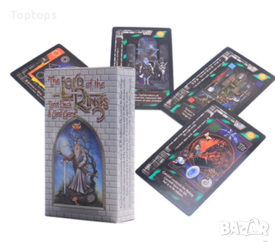 Таро карти: Lord of the Rings Tarot, 7x12 см с хартиена книжка, снимка 6 - Карти за игра - 36310572