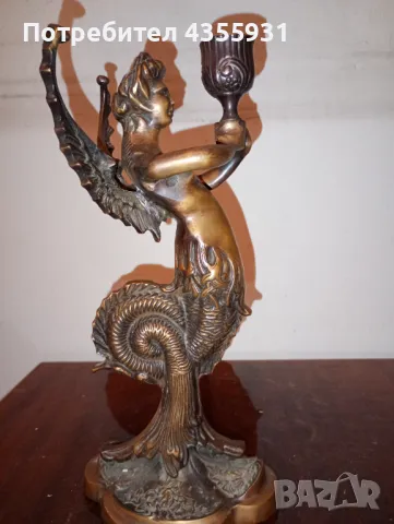 Бронзов стар античен свещник старинен свещник , снимка 5 - Антикварни и старинни предмети - 48899303