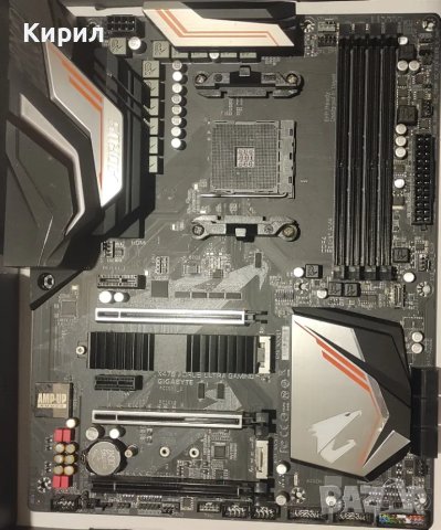 Дънна платка X470 AORUS ULTRA GAMING (rev. 1.0) AMD AM4, снимка 3 - Дънни платки - 48576769