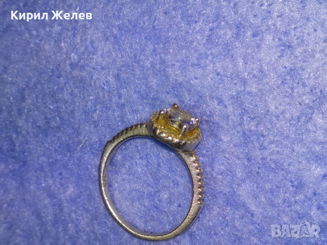 ПРЕКРАСЕН НЕЖЕН СКЪПОЦЕНЕН СРЕБЪРЕН ПРЪСТЕН СРЕБРО 925 с БРИЛЯНТНО ФАСЕТИРАН ИСКРЯЩ ЦИРКОН 43778, снимка 5 - Пръстени - 44664259