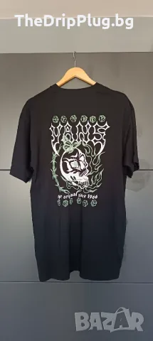 Vans мъжка тениска размер XL в черно с череп, снимка 2 - Тениски - 55776774