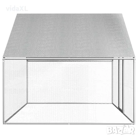 vidaXL Птичарник на открито, 2,75x2x1,92 м, поцинкована стомана, снимка 2 - За птици - 56146172