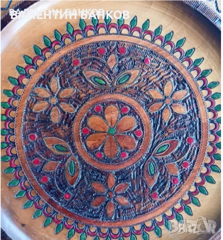 Дървени чинии с дърворезба , снимка 3 - Други - 38488654