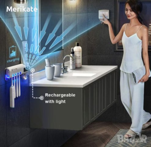 Соларен диспенсър за паста и четки за зъби, снимка 2 - Други - 42206449