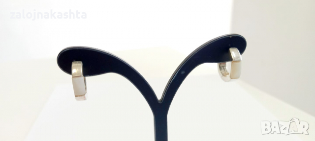 Сребърен обеци със седеф-5.90гр, снимка 3 - Обеци - 36493058