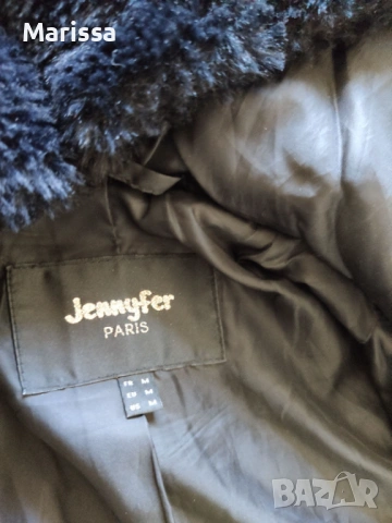 Дамско пухено палто еко косъм с качулка – Jennyfer M, снимка 5 - Якета - 53763218
