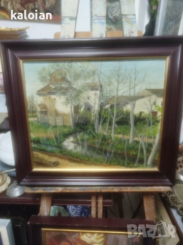 Антикварна испанска картина. Масло на платно . Подписана авторска творба. Толкова е реалистична на ж