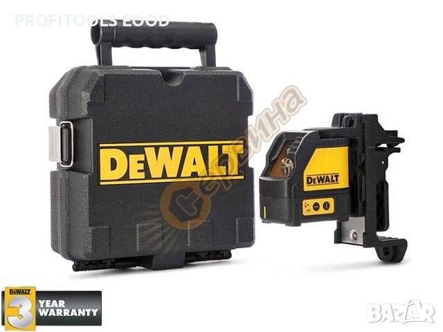 Нивелир лазерен линеен DeWALT с 2 лъча 10 м, 50 м, 0.3 мм/м, DW088K