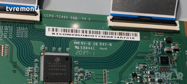 T-con board for 50inch CCPD-TC495-008 V4.  for Philips 50PUS7855/12 DISPLAY TPT500-PV5D.Q Rev.S01G, снимка 2 - Части и Платки - 39898945