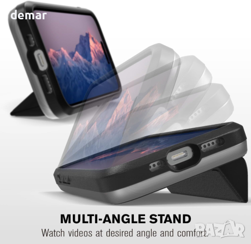 Калъф VENA vCommute Wallet за Apple iPhone 15 Pro (6.1"), (съвместим с Magsafe, военна защита), снимка 7 - Калъфи, кейсове - 44767360