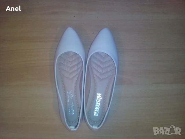 Промо оферта: Удобни и леки светло бежови обувки / балеринки от еко кожа DIAMANTIQUE, 37, снимка 2 - Дамски ежедневни обувки - 41513178